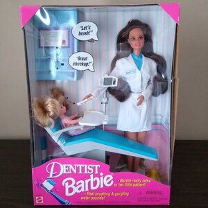 NIB 1997 Dentist Barbie and Patient dolls